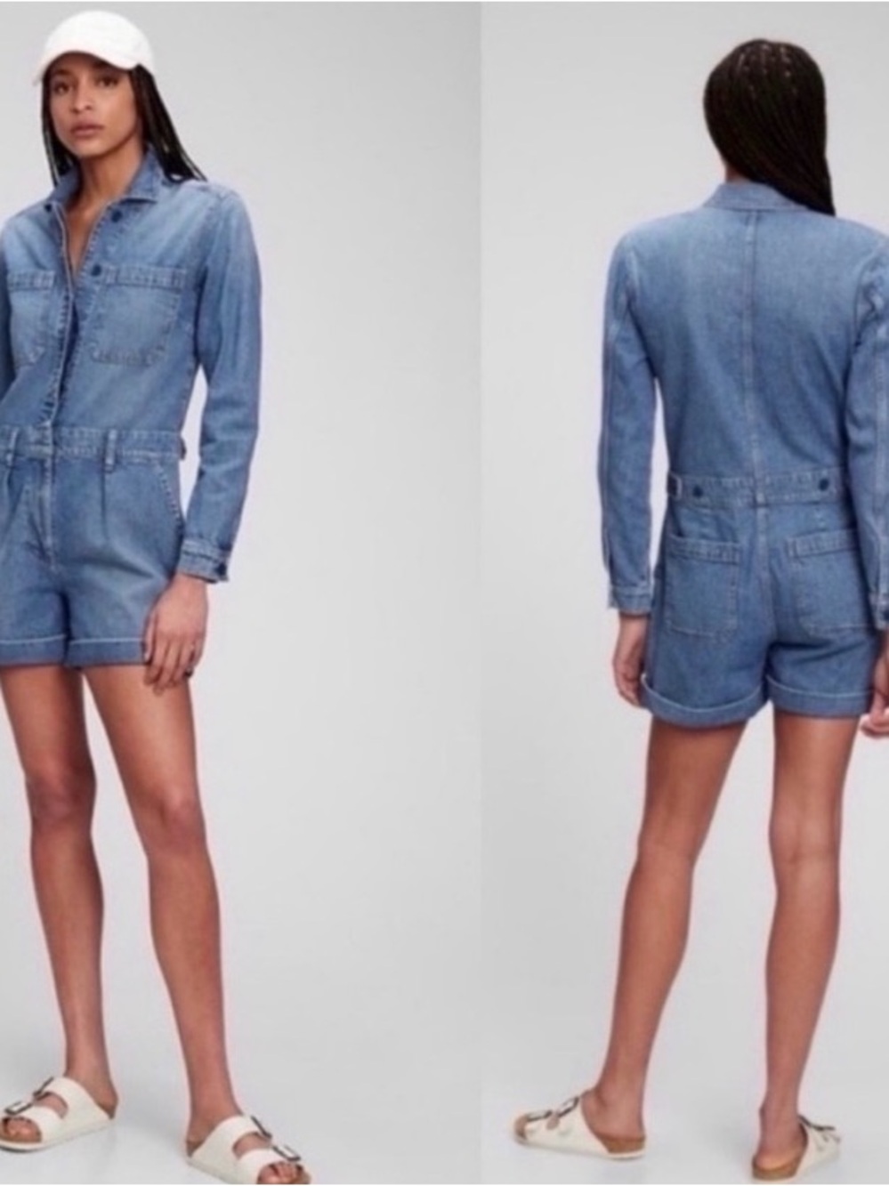 GAP Denim utility romper with Washwell - NWT